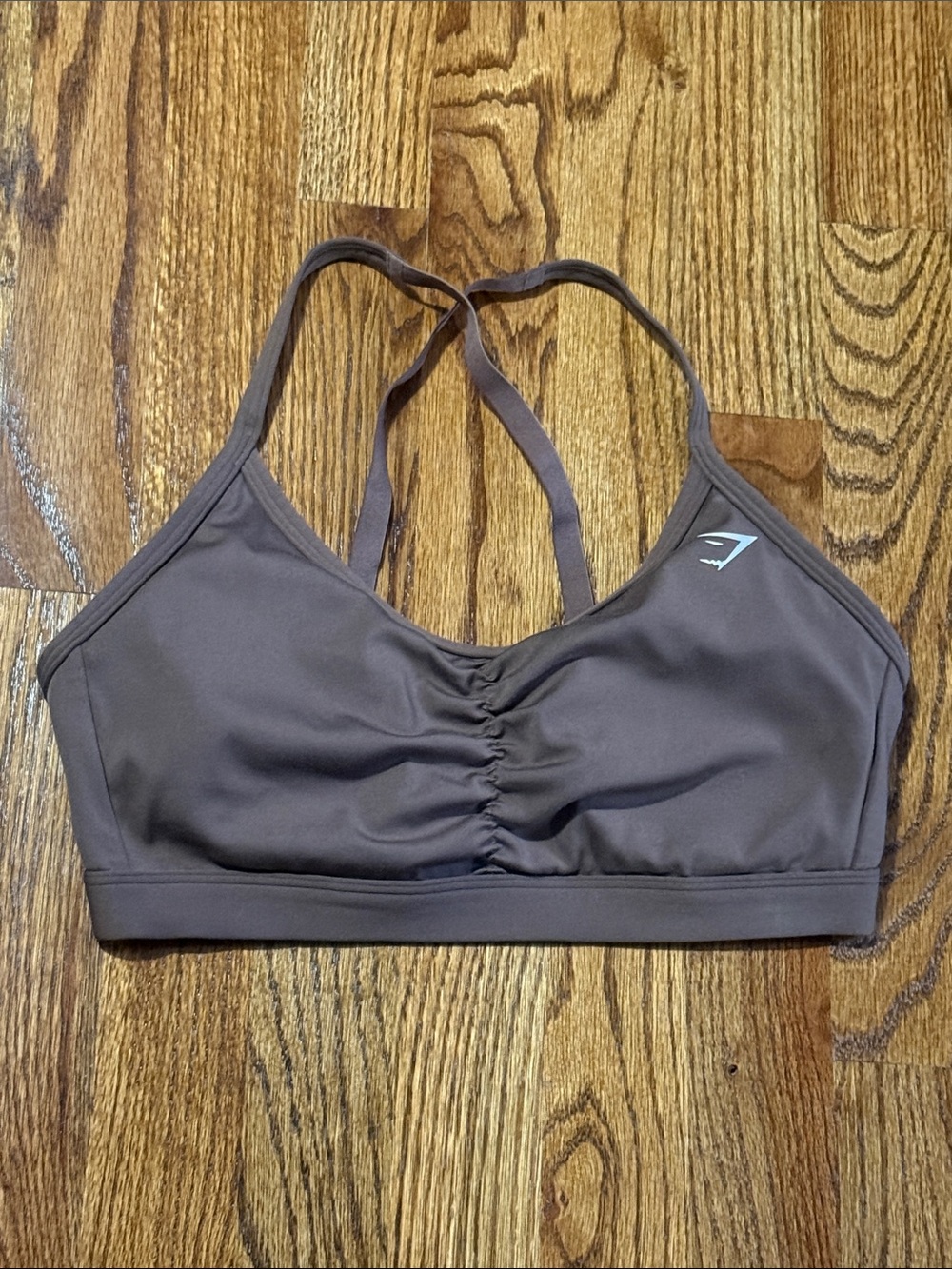 Size Small Gymshark Ruched Sports Bra - Brown Active Bra